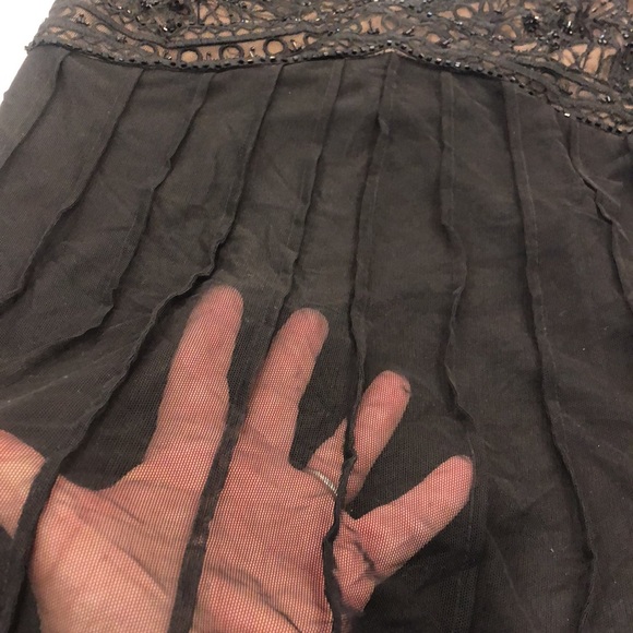 Stunning Black Dress Top with Beaded Bust,sz 10 - Picture 4 of 12